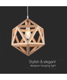 LED designer pendellampe - brun