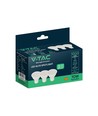 VT-271 Spotlight 10W GU10 - LED, plast, melkefarget dekselglass, 4000K, 3 stk./pakke