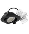 10x 7W lavprofil innfellingsspot RA96 - DimToWarm+CCT, Hull: Ø6,8 cm, sort kant, dimbar