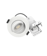 10x 7W Lavprofil innfellingsspot RA96 - Direkte i isolasjon, dimbar, Hull: Ø6,8 cm, Mål: Ø9,3 cm