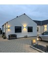 6 stk. 6W CUBIC PRO vegglampe - IP65, sort, viderekobling, justerbar, firkantet, opp/ned, inne/ute, inkl. lyskilde