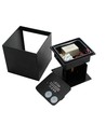 6W CUBIC PRO vegglampe - IP65, sort, viderekobling, justerbar, firkantet, opp/ned, inne / ute, inkl. lyskilde