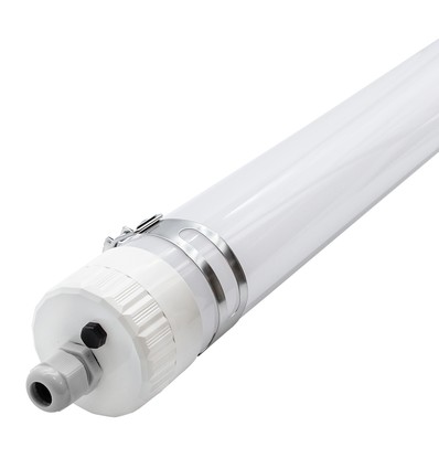 150cm 60W Dura66 LED-armatur, gjennomgangskablet - IP66, 150lm/W, IK10