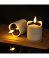 6-pakning LED solcelle-stearinlys - Ø5cm, 8cm høy, IP44 utendørs