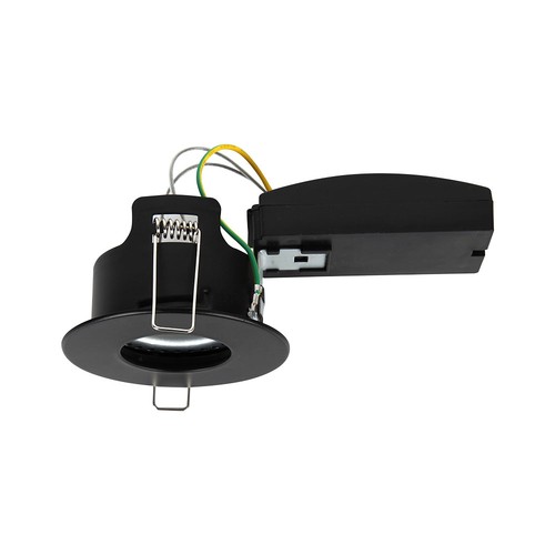 Vt-701cl-b lampe GU10 - kapslingsfri, brannsikker, IP20, svart ramme