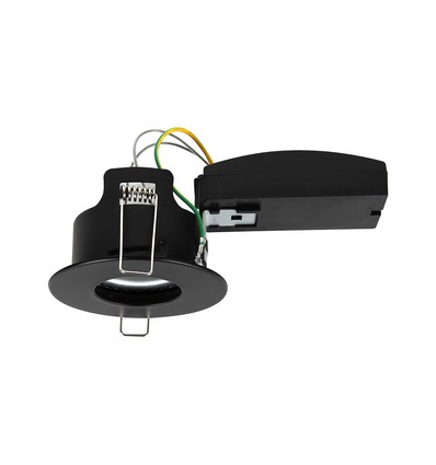 Vt-701cl-b lampe GU10 - kapslingsfri, brannsikker, IP20, svart ramme