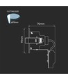 GU10 Downlight - Sort, IP20