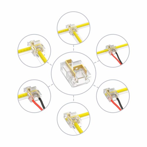 LED-strip multi-skjøt - 10mm, ensfarget, IP20, 5V-24V