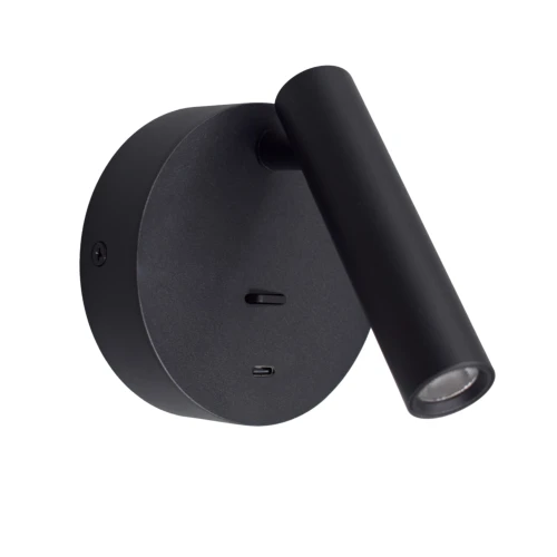 LEDlife sort leselampe - 2,5W, RA90, for veggmontering