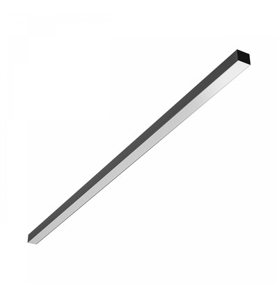150cm Kontorlampe, Justerbar Watt og CCT - 3 lysfarger, 30W/40W/50W, 5 års garanti, sort