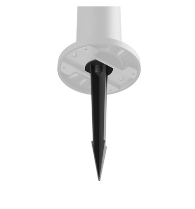 Sort LED hagespot til spyd - Aluminium, 59x46x259 mm