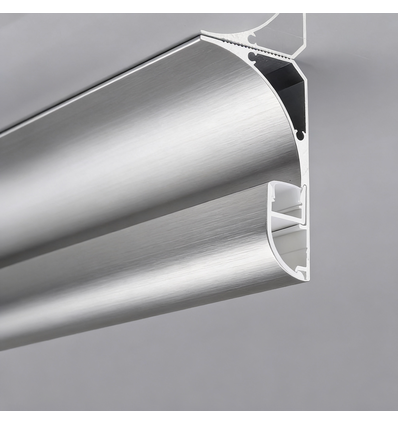 2m LED-profilsett for takkant / stukatur - Alu-farge, indirekte lys, inkl. diffuser