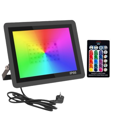 50W RGB lyskaster - Arbeidslampe, IP66