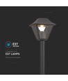 Klassisk pullertlampe E27 - matt sort, klart glass