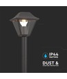 Klassisk pullertlampe E27 - matt sort, klart glass
