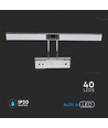 455 VT-7009CH bilde/speillampe 9W - bevegelig, krom, 3000K