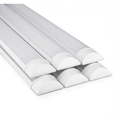 6x V-Tac 40W slim LED armatur - 120 cm, 3 års produsentgaranti, 230V