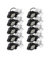 10x 7W lavprofil innfellingsspot RA96 - DimToWarm+CCT, Hull: Ø6,8 cm, sort kant, dimbar