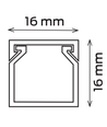 16x16 Kabelkanal - Hvit, 16x16mm, Lengde 2m