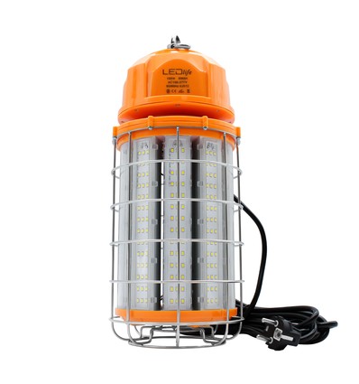 150W Arbeidslys LED med karabin og 5m ledning - 5000K, Schuko-støpsel