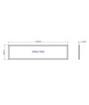 120x30 LED-panel, 32W - 140 lm/W, hvit kant