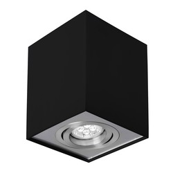Spectrum LED CHLOE GU10 IP20 firkantet svart/sølv