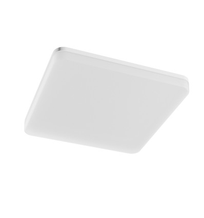40W Taklampe, Justerbar Watt og CCT - 3 lysfarger, IP44, 33 x 33cm Firkantet