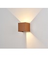 6W CUBIC PRO vegglampe - IP65, Corten, viderekobling, justerbar, firkantet, opp/ned, inne / ute, inkl. lyskilde