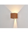 6W CUBIC PRO vegglampe - IP65, Corten, viderekobling, justerbar, firkantet, opp/ned, inne / ute, inkl. lyskilde