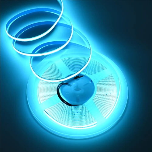 10m 9W/m Turkis COB-LED strip - 24V DC, IP20, 320 LED/m