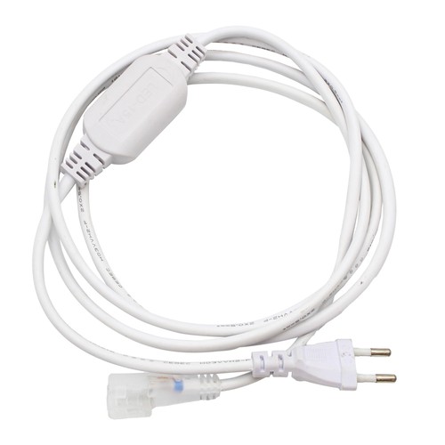 2m Støpsel til 230V LED-strip (Slim COB) - Inkl. endestykke, 230V