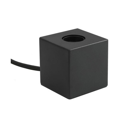 Cube E27 bordlampe - Satin sort, maks. 60W, uten lyskilde