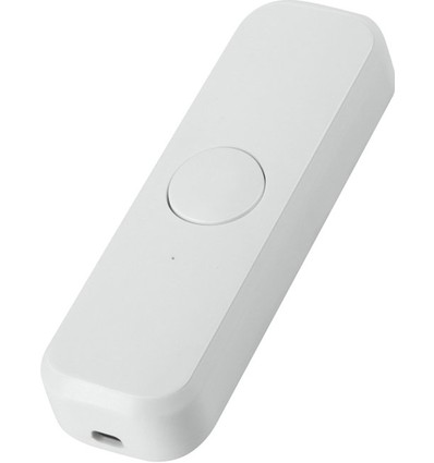 Ledningsdimmer for LED, 0-75W - Hvit, bakkantdimmer, trykknapp