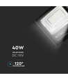 V-Tac 200W solcelle LED-flomlys - 40W solcellepanel, 6000K, IP65