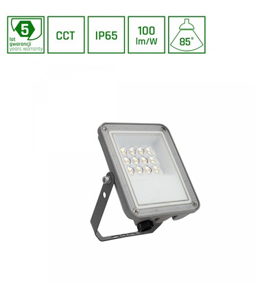 10W Noctis Max CCT lyskaster - IP65, 3 lysfarger, grå, utendørs