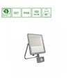 50W NOCTIS MAX CCT lyskaster med sensor - IP44, PIR-sensor, 3 lysfarger, grå finish