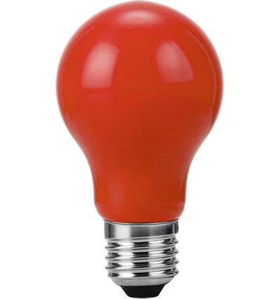 E27 1W LED filamentpære - A60, Rød, Party Colour Premium