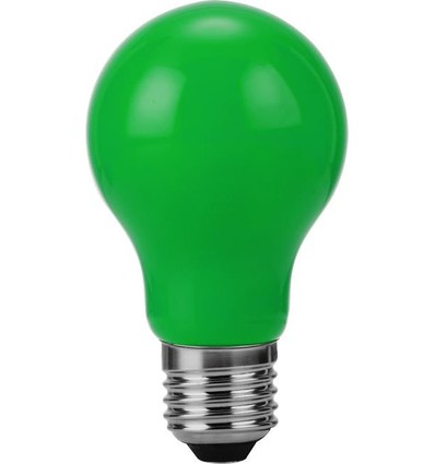 E27 1W LED filamentpære - A60, Grønn, Party Colour Premium