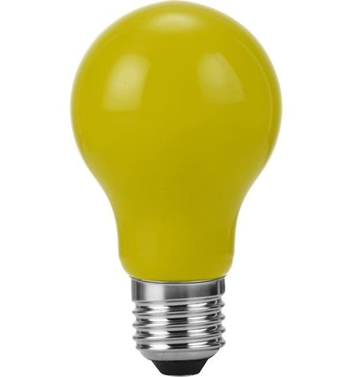 E27 1W LED filamentpære - A60, gul, Party Colour Premium