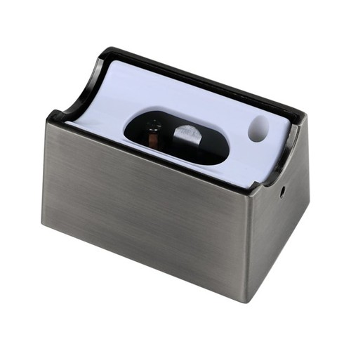 2 stk. S14s-fatning i børstet krom - Metallhus, sett med 2 stk.