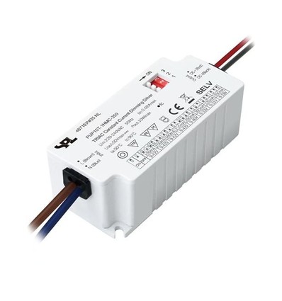 10W / 120-350mA dimbar LED-driver - 9-42V, Triac fasedimming, konstant strøm