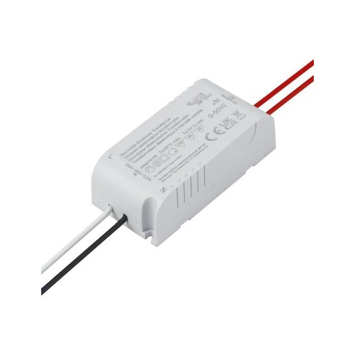50W / 12V AC dimbar elektronisk transformator - 0-50W, IP20