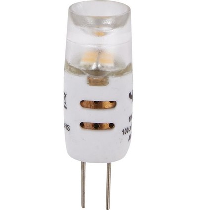 G4 1W LED-pære, 12V - 100lm, dimbar, klart glass, 2700K