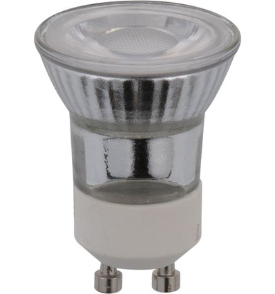 GU10 MR11 3W dimbar LED pære - 200lm, 40°, glass, varm hvit