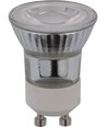 GU10 MR11 3W dimbar LED pære - 200lm, 40°, glass, varm hvit