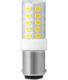 BA15d 3,5W LED-rør - 5,2cm, 380lm, klart glass, 3000K