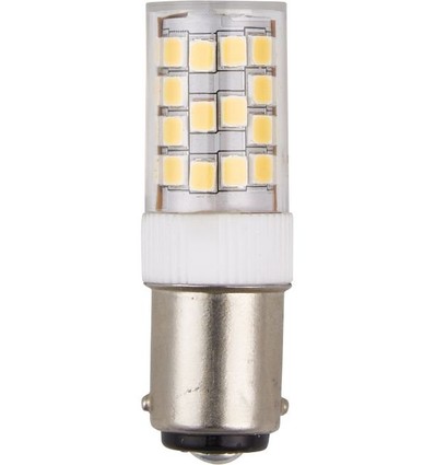 Ba15d 3,2W LED-rør - 5,2 cm, dimbar, 390lm, klart glass