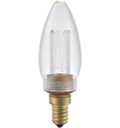 E14 2,5W dimbar LED vintagepære - C35, 2000K, klart glass, 65lm