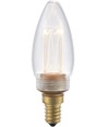 E14 2,5W dimbar LED vintagepære - C35, 2000K, klart glass, 65lm