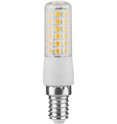 E14 7W dimbar LED rørpære - 8,2cm, 806lm, 2700K, klart glass